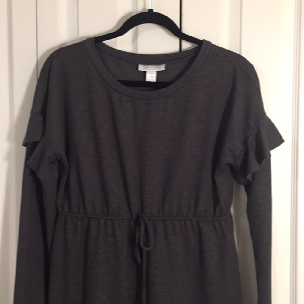 Motherhood Maternity LS tunic in charcoal …